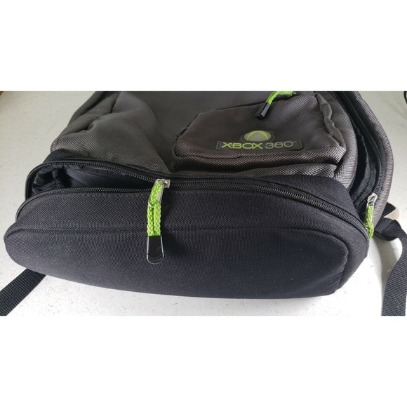 XBOX 360 Backpack Protective Backpack Bag, Black Gray & Green - Picture 4 of 10